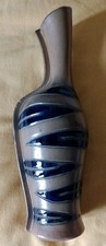Studio Pottery Vase Blue and