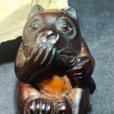 Bear Netsuke wood carving 1.8
