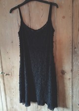 Faust Paris lace layered little black Cocktail/flapper Dress size 8/10