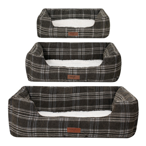 Green plaid dog bed cotton - dog,