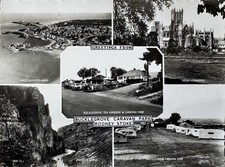 Rodney Stoke Bucklegrove Caravan Park Wells Cheddar Somerset Vintage Postcard