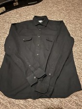 Reiss Shirt Men’s L ( Fits Medium) Black Woven