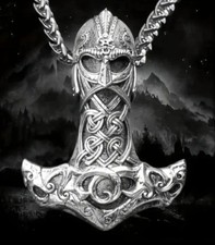 Domineering Thor's Hammer Amulet Pendant Necklace Retro Celtic Metal Odin
