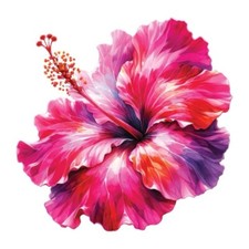 9x9cm flower wall decal