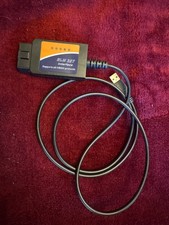 FIAT ALFA USB Modified ELM 327 Diagnostic OBD lead Works With MultiEcuScan V4.8