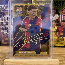 Panini FC Barcelona Yamal Gold Printed Signature Rare Card. The Future Is Today