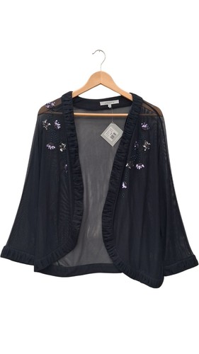 Chesca navy sheer shrug - chesca,