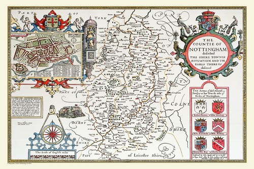 Old map nottinghamshire - old,