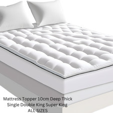 Hotel Quality Mattress Topper 10cm Deep Transform Your Bed with Extra Cushioning