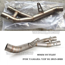 For Yamaha YZF R1 15-23 MT10 15-21 Motorcycle Exhaust Mid Link Pipe Slip On 60mm