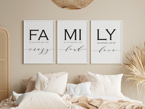 Set family wall art - family,
