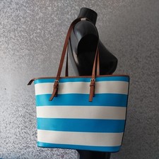 Pavers Faux Leather Blue White