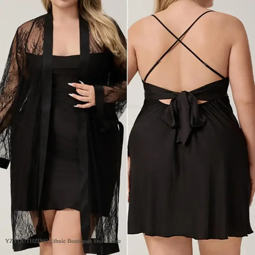 Oversize sexy lace silk - lace, satin