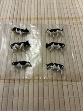 6x Black & White Cows For