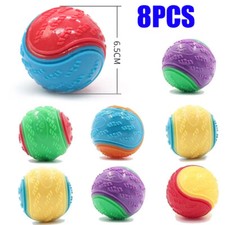 Scooby-Doo Durable Squeaky set of 8 Dog Balls for teeth Cleaning Interactive