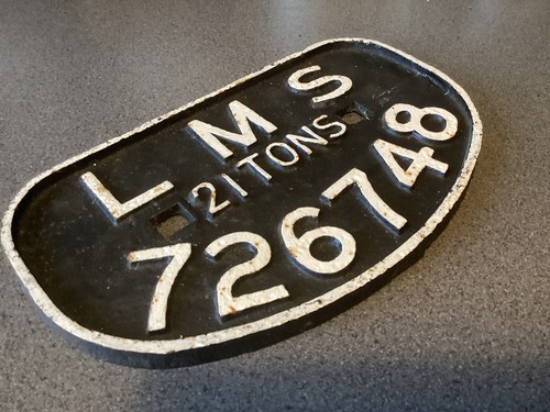 Original railway wagon plate - railway,