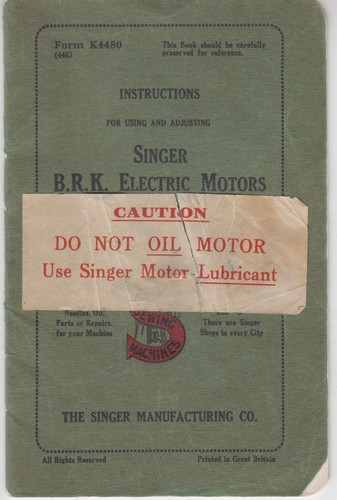 Singer electric motors - electric,