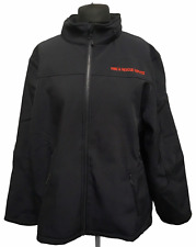 Softshell Jacket Extra Large Fire Rescue Navy Blue Water Wind Resistant NEW