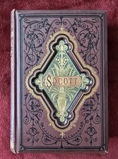 Antique Book: Poetical Works By Walter Scott -Walker & Co. Illustrated Victorian