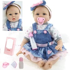 Real Lifelike Realistic Reborn Baby Dolls Vinyl Silicone Newborn Girl Doll Gift