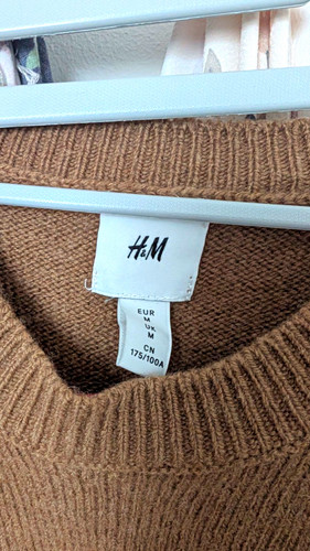 Women brown knit - brown, crew