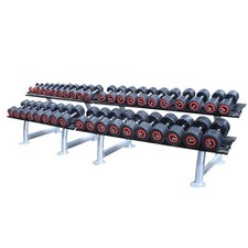 Escape Fitness 2kg-30kg Rubber Dumbbell Set & Racks Commercial Gym Equipment
