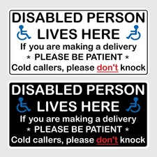 Disabled Person Lives Here