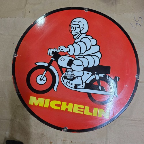 Michelin porcelain enamel sign - enamel,