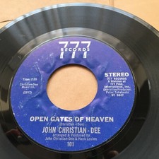 JOHN CHRISTIAN-DEE GATES OF HEAVEN 1971 US 777 VINYL 7 " 45 SINGLE ST 5847 101