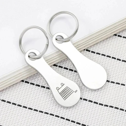 2pcs trolley coin keyring - 2pcs,