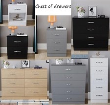 Vida Designs Riano Chest of Drawers Bedside Drawers Bedroom Storage Cabinet