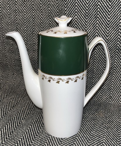 Spode green velvet coffee pot - green,