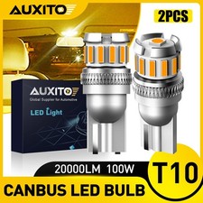 2 Pack T10 194 168 Amber LED