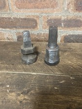 large Blacksmiths Anvil Stake x2 Stump Hardy Hole Tinsmiths Forge Metalwork