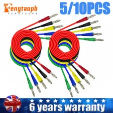 4 MM Banana Plug Silicone Test Leads Insulated Safety Shrouded Extension Cable