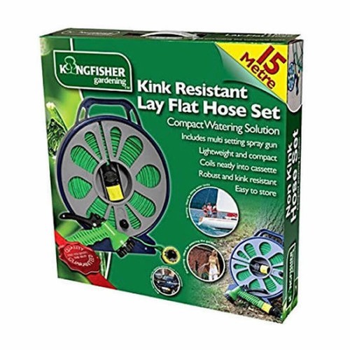 Flat hose pipe reel with - pipe, &