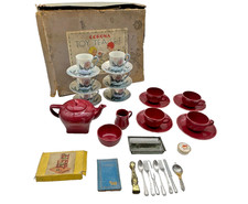 Vintage Miniature Japanese Tea Set +  Red Tea Set & Other Cutlery | B122 G361
