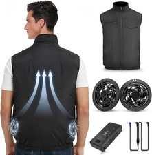 FERNIDA Cooling Vest, 18V Fan Gilet with Battery and 2 Fans for Relieve the Summ
