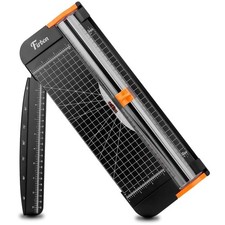 A4 Paper Cutter 12 Inch Titanium Trimmer with Ruler Craft Scrapbook Tool Black