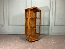 Small Glass Front Cabinet Art Deco Display Cabinet Walnut Vaneer