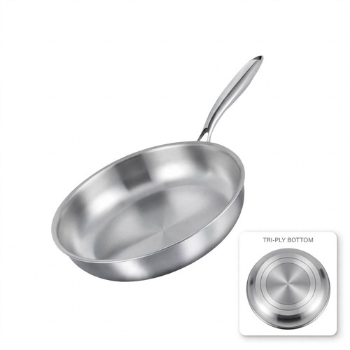 Stainless steel frying pan - stainless,