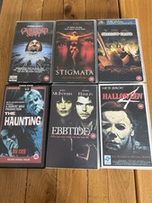 Bundle of Six Pre Owned Horror Movies On VHS Video In Very Good Condition