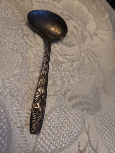 Baby silver plated spoon - silver,