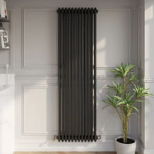 ParkLane Traditional Vertical Colosseum TripleBar Column Radiator Blk 1800x560mm
