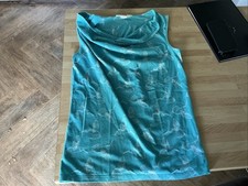 LAURA ASHLEY SIZE 12 SLEEVELESS BLUE HUMMING BIRD TOP