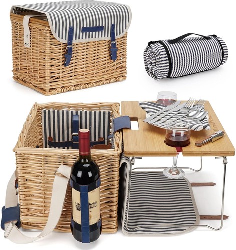 Wicker picnic basket - wicker, 2