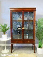 STUNNING  Vintage Retro Display Cocktail Drinks Cabinet Bookcase Unit
