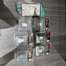 Selection Of Chrome And White Light Switches Double Plug Socket, 13A Fuse Switch