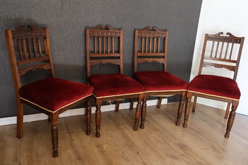 Oak antique dining chairs - ,