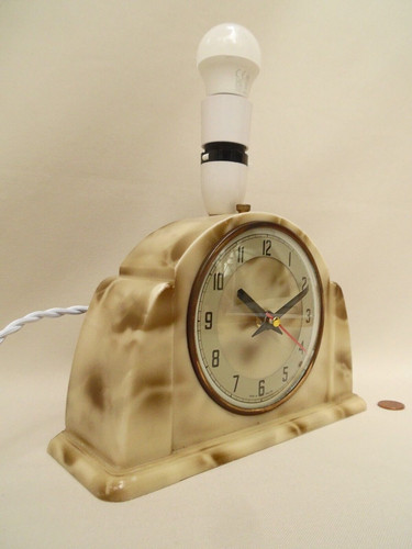 40s art deco bedroom clock - clock, &